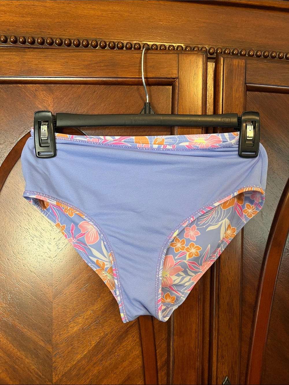 Hurley Girls Lavender Pink and Orange Floral 2 Piece Swim Set - Picture 11 of 12